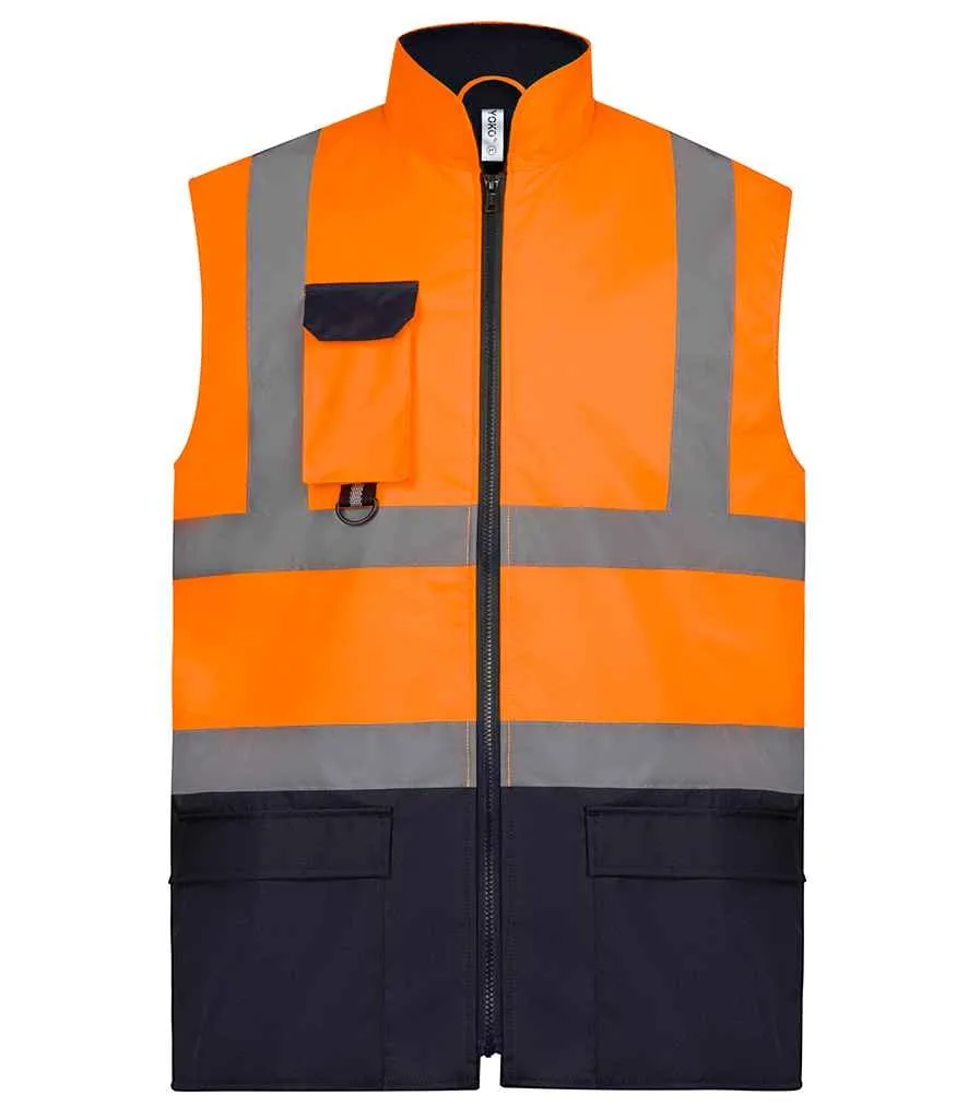Yoko Two Tone Bodywarmer | Orange/Navy